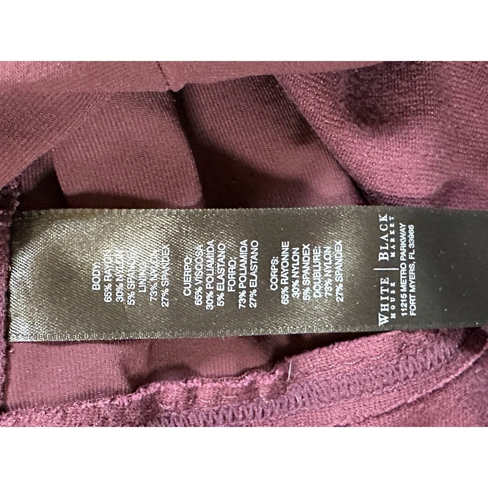 White House Black Market Burgundy Leggings Size Small - Picture 8 of 9